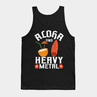 Aloha And Heavy Metal Funny Death Metal Tank Top